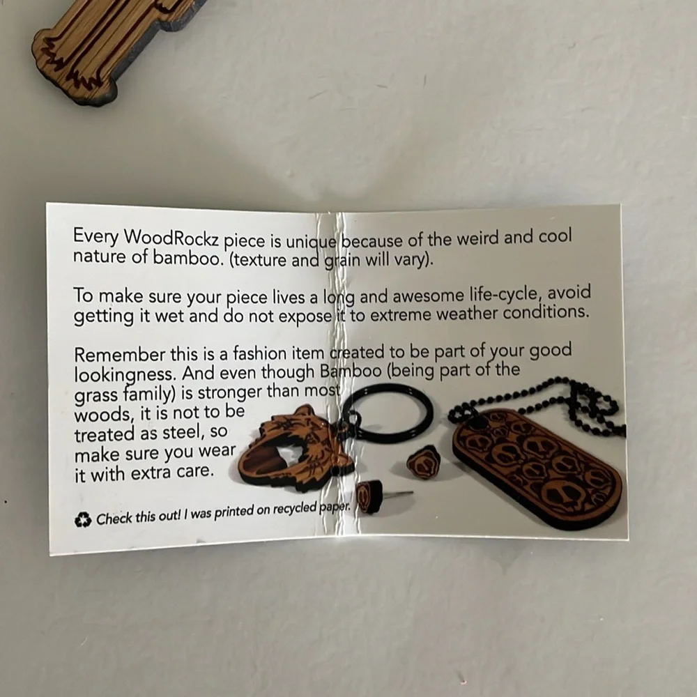 WoodRockz Bamboo Star Wars Chewbacca Keychain